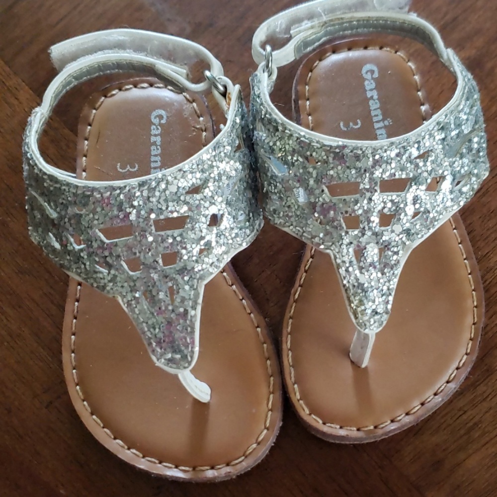 Glittered thong sandals